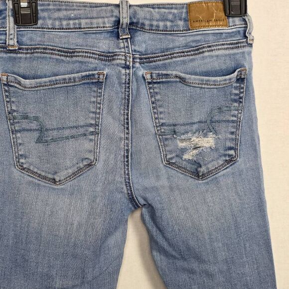 American Eagle Hi-Rise Jegging Crop Distressed 0 Regular - Picture 7 of 13